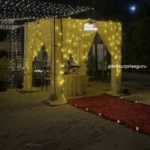 Private poolside dinner in Chandigarh, romantic poolside dinner Chandigarh, private dinner experience Chandigarh, couples poolside dinner, luxury poolside dinner Chandigarh, Mysurpriseguru poolside dinner, romantic dinner setup Chandigarh.