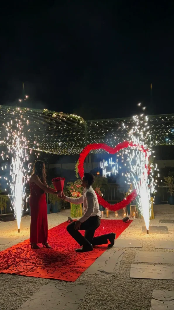 Poolside Proposal in Chandigarh